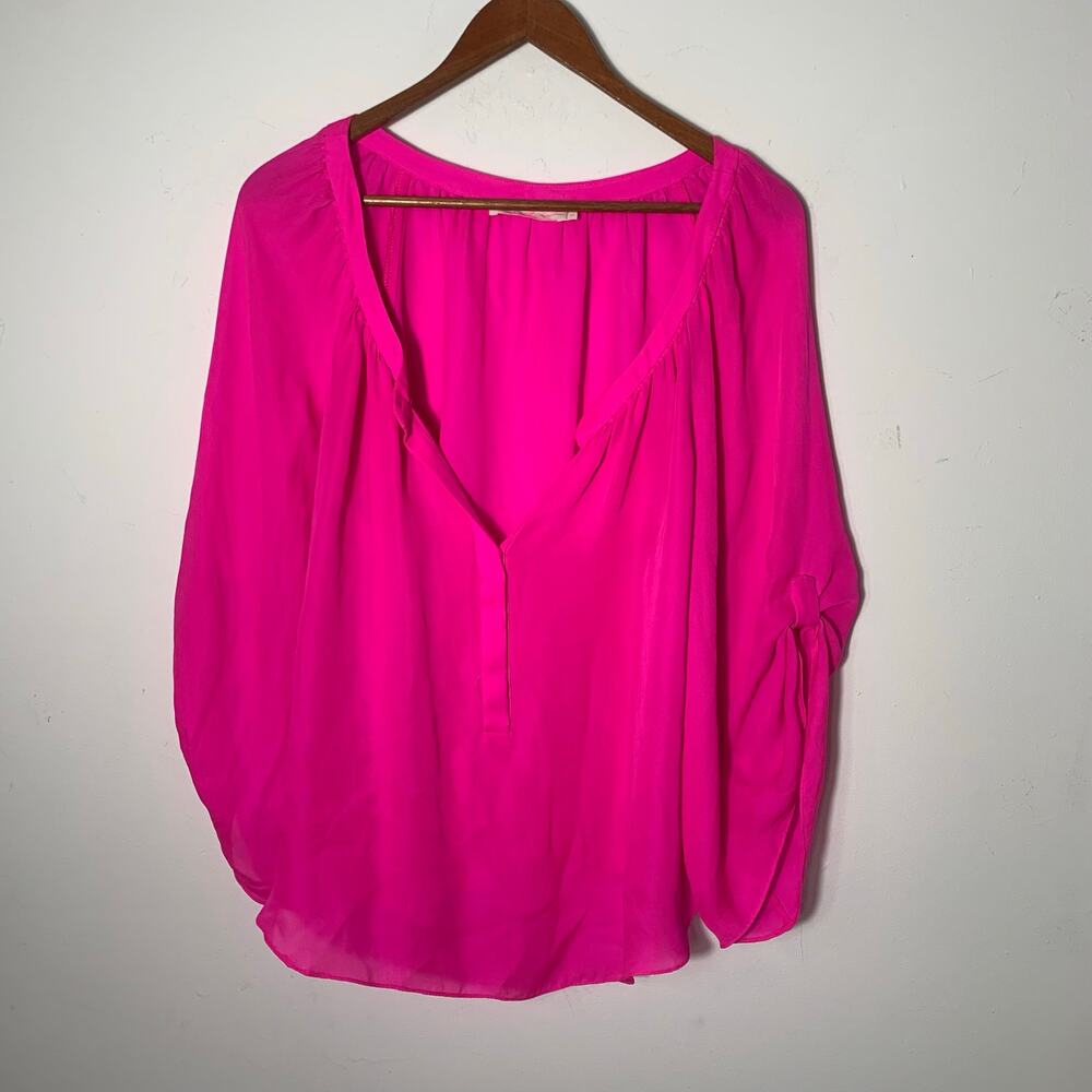 Womens Alice & Trixie Pink Silk Blouse, Size M EUC!